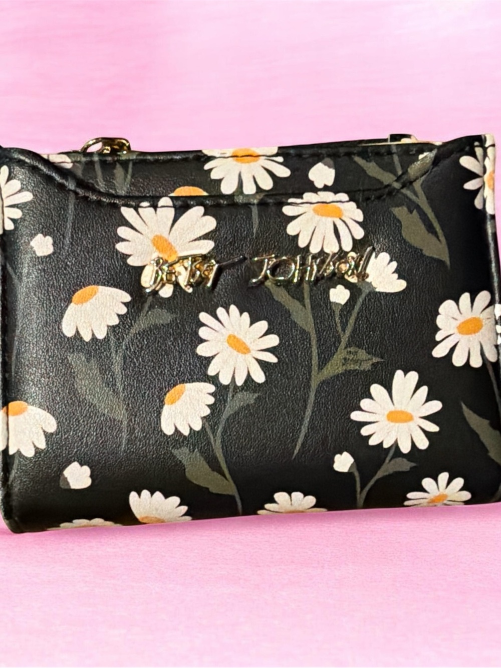 Daisy-Print Black Crossbody Bag by Betsey Johnson